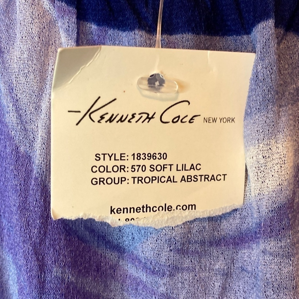 NWT Kenneth Cole Purple Sleeveless Ruched Blouse Size Large - Picture 5 of 9